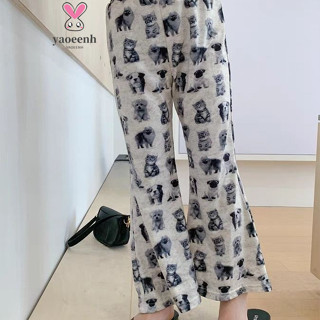 【YAOEENH】80-150CM 夏季女童洋氣時尚喇叭褲 中兒童冰絲薄款休閒百搭褲子 現貨 快速出貨