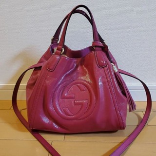 GUCCI 古馳 手提包 SOHO Interlocking系列 CELLARIUS 皮革 漆皮 mercari 日本直