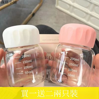 桃園出貨 【小紅書推薦】甄選 迷你小水盃玻璃小奶盃女咖啡牛奶盃便攜外帶高顔值胖胖盃可愛盃子