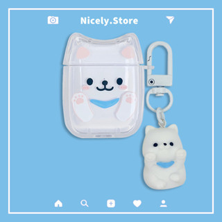 小狗軟TPU無線藍牙耳機套相容 Airpods 1 2 Airpod Pro Pro2 Air Pods 3 4吊墜外殼
