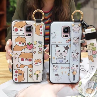 SAMSUNG 三星 Galaxy Note4/N9100 防塵耐用軟殼防水環可愛掛繩時尚設計後蓋手機支架矽膠腕帶防震保