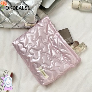 DEALSHOP絎縫化妝包,愛之弓多功能的保養品袋,新的防水的大容量內袋拉鍊化妝手提包旅行
