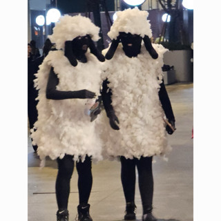 小羊肖恩cos服 成人漫展 網紅衕款 萬聖節搞怪 裝扮角色扮演玩偶衣服 可愛兒童