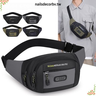 NAILSDECOR運動手機袋,大容量防盜男士腰包,多功能多層牛津商務收銀員錢包胸包