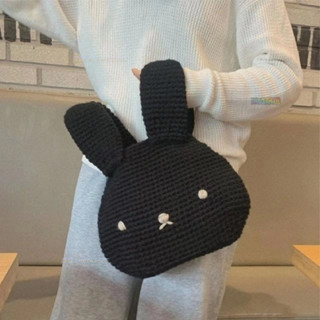 💥臺灣爆款💥ins風兔子包手工diy材料包毛綫編織鈎針大容量手提包送女朋友閨蜜
