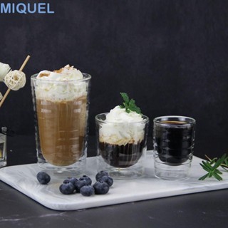 MIQUEL咖啡玻璃杯,耐熱85/150/350毫升咖啡杯,有創造力的雙層壁透明的酒杯飲料