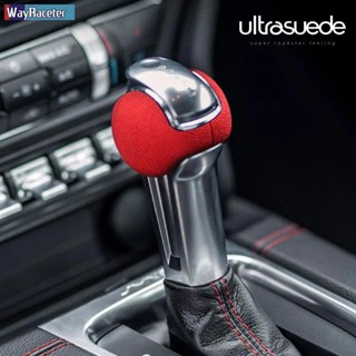 Ultrasuede Top Suede Wrap 汽車換檔旋鈕 ABS 裝飾蓋貼紙適用於福特野馬 2015-2022