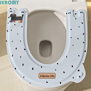 JEROMY3件套馬桶座墊,手持式加厚馬桶座圈,可重複使用舒服的卡通防水的粘貼式馬桶墊家用