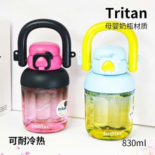 夏天大容量高顏值吸管水杯女生可愛便攜背帶學生耐高溫杯子tritan大容量水壺水杯水瓶隨行杯環保杯飲料杯運動水壺