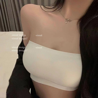 胖胖美依 上衣 吊帶 背心 無袖上衣 胸罩 內搭 新款美背內衣抹胸隱形無鋼圈無肩帶無痕胸罩防滑聚攏薄款胸罩-7201.