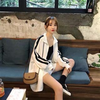 🚀隔日到店&柔軟透氣⚡2025春季夏季輕薄外套女秋裝中長款透氣休閒服套裝韓大碼版外套衣