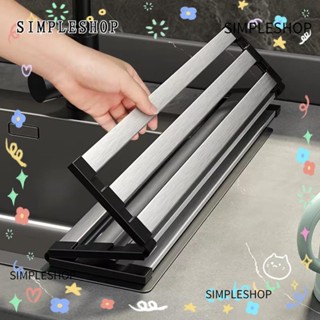 SIMPLESHOP 廚房水槽排水架,多功能可折疊餐具收納架,可捲起 304 不銹鋼可伸縮排水籃廚房