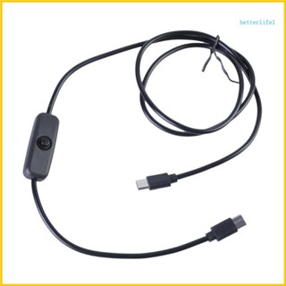 BTM USB C 電源線 PD60W 帶整合開關,便於控制充電線 100CM 長