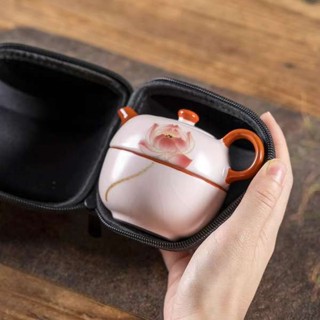 下午茶具組 茶具組 旅行茶具組 粉汝快客杯防燙旅行茶具裝戶外便攜式單人一壺一杯隨身喝茶泡茶壺