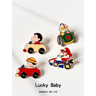 新品#卡通小新馬裡奧賽車胸針可愛精緻男女兒童個性勛章包包配飾品別針ky