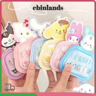 LUCKY-EBINLANDS 兒童指甲貼紙,Cinnamoroll Kuromi 卡通可拆卸假指甲,自粘女孩玩具三麗鷗