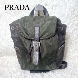 PRADA 後揹包 束口包 Tessuto 皮革 尼龍 mercari 日本直送 二手