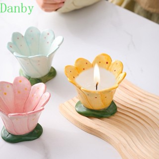 ADANBY陶瓷燭光蠟燭杯,收納盒彩繪花燭臺,唯美極簡設計手工製作北歐燭臺家居裝飾