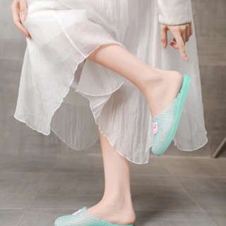 《現貨下單》女防滑PVC洞洞鞋夏日居家洗澡涼拖鞋輕便耐磨透氣速乾舒適洋氣