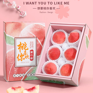 客製化 水果禮盒 高檔 桃子包裝盒 6/12粒裝 手提 水蜜桃油桃禮盒 水果禮盒 空盒子