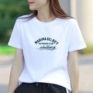 胖胖美依 上衣 短袖T卹 印花上衣 簡約 學院風 S-2XL新款打底寬鬆顯瘦ins上衣體卹洋氣-6892.