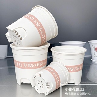 現貨熱賣工廠直髮新款白色加侖花盆加侖盆塑膠盆可種月季花長壽花君子蘭等Promotion