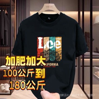 5XL-12XL 加大上衣 大尺碼男裝 寬鬆T恤 加肥加大380斤短袖新款寬鬆休閒圓領ins大碼夏季純棉體恤半袖T恤