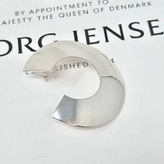 Georg Jensen 耳環 銀色 圓形 單耳 925 日本直送 二手