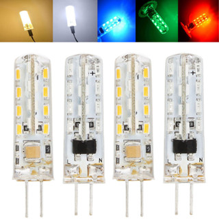 七彩 G4 DC12V LED 燈泡雙針紅色藍色綠色冷暖白 3W 5W 3014 SMD 燈用於枝形吊燈水晶燈