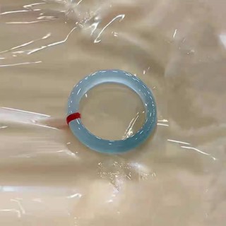 新品現貨冰透藍水翡翠玻璃手鐲女緬甸天然天空藍貴妃玉鐲20250609