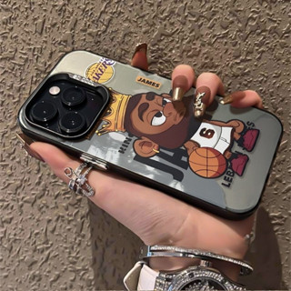 卡通皇冠籃球球員手機殼硬殼防震13 16 11 15 Pro相容iPhone 16 15 14 13 12 11 Pro