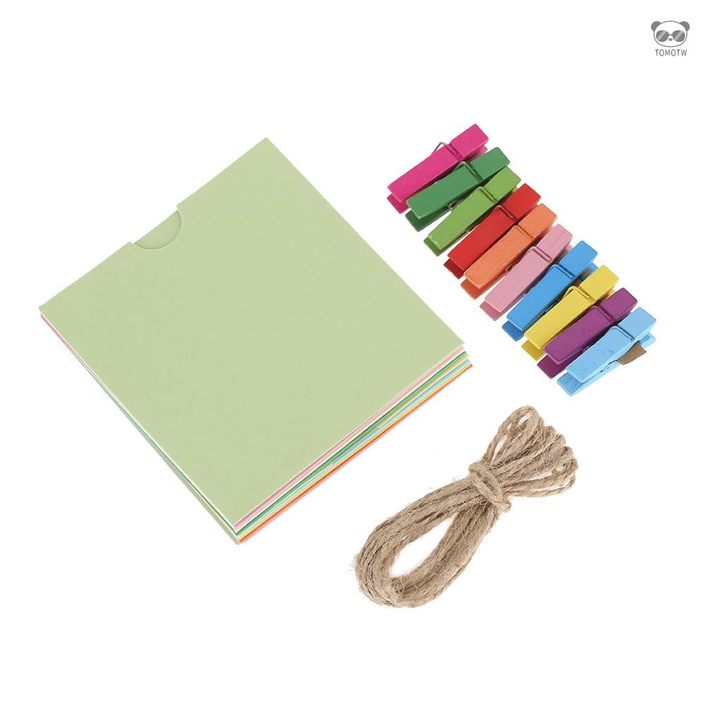 彩色紙相框 掛繩 夾子3件套 適用於富士拍立得Mini 8/8s/8+/9 3寸照片