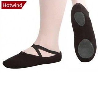 HOTWIND成人兒童帆佈軟芭蕾舞鞋拖鞋足尖體操鞋K7M1
