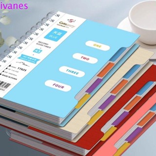 IVANES01日程表筆記本,附錶帶水平線線圈筆記本,320頁A4/B5便攜的日記記事本