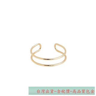 Xs高品質-批花線14K包金保色雙股戒指圈手工夾珠繞線diy配件光面雙層指環圈