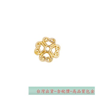 宏雲Hongyun-xs--14K保色包金鏤空花托緊箍咒加厚隔珠花帽diy手工串珠託飾品配件