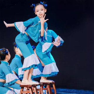 馬兒嘟嘟騎兒童表演服民族舞蹈古典群舞板凳乖乖服童憶道具凳子馬嘟嘟騎兒童表演服民族舞古裝whxye888.my202505
