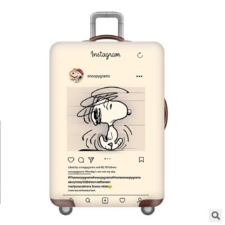史努比行李箱保護套 史努比卡通彈力箱套拉桿箱旅行旅遊登機行李皮箱保護罩防塵袋加厚