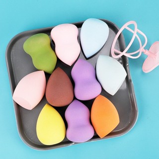 BEAUTY BLENDER 隨機顏色化妝粉撲海綿美容攪拌器粉底葫蘆形狀/水滴形狀
