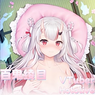 Hololive-百鬼綾目-VTuber 二次元動漫遊戲周邊等體抱枕遊戲動漫角色雙面印花人形長條抱枕套 桃皮絨 2WT材