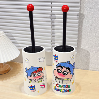 Toilet Brush 馬桶刷洗廁所無死角家用可愛卡通蠟筆小新衛生間長柄刷子清潔套裝 現貨 熱賣Ready Stoc