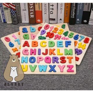 EDUFUNTOYS 拼圖 ABC 123 追蹤木製拼圖兒童拼圖木製拼圖 3D 益智玩具