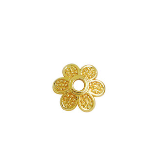 宏雲Hongyun-xs--14K包金保色鏤空花紋花托花瓣隔片花帽資料diy手工串珠託配飾品