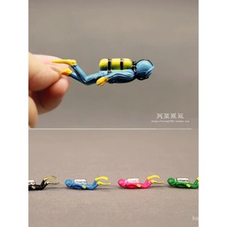 新品DIY素材微縮海洋場景模擬人偶模型 海底探索小號潛水員擺件公仔