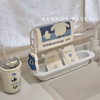 家用可伸縮瀝水置物架廚房用品收納架水池瀝水架抹布檯面置物架