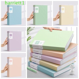 HARRIETTA4檔案紙張檔案夾,多功能大容量A4檔案管理器,莫蘭迪顏色防水防塵文件管理器