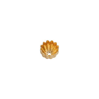 宏雲Hongyun-xs--14k包金保色南瓜紋花帽花托 9mm大號耳環珍珠託材料diy手工配飾品