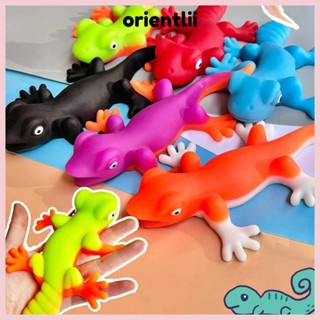 ORIENTLIIY Squishy Toy,減壓彩色彈力蜥蜴玩具,卡通軟模擬蜥蜴 TPR 擠壓 Fidget 玩具兒童