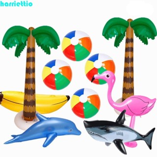 HARRIETTIO充氣熱帶棕櫚樹兒童禮物派對宴會用品背景裝飾派對用品兒童玩具夏季玩具游泳池玩具