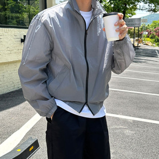 男士 立領 夾克 外套 薄款 防曬衣 韓版 潮流 百搭 潮牌 拉鍊外套